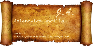 Jelenovics Ancilla névjegykártya